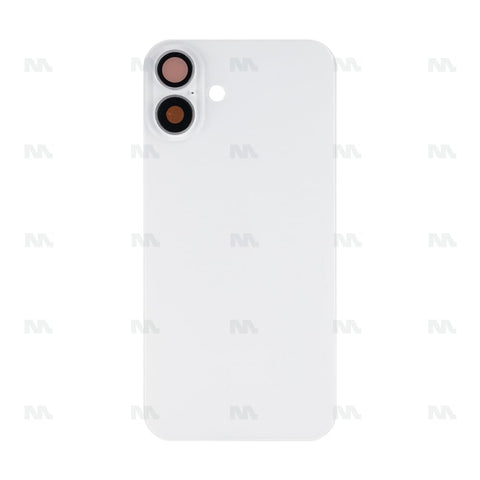 Vitre Arrière sans NFC pour Apple iPhone 16 Plus, bloc complet de caméra agrandi Blanc - Compatible
