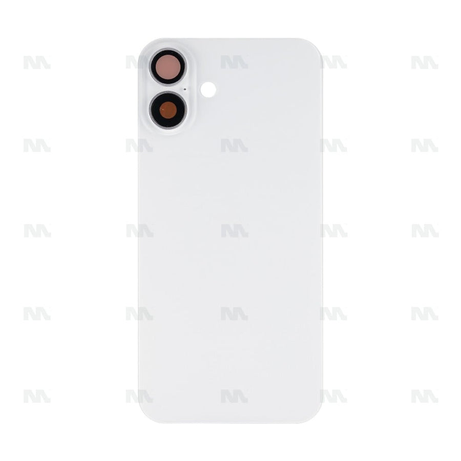 Vitre Arrière sans NFC pour Apple iPhone 16 Plus, bloc complet de caméra agrandi Blanc - Compatible