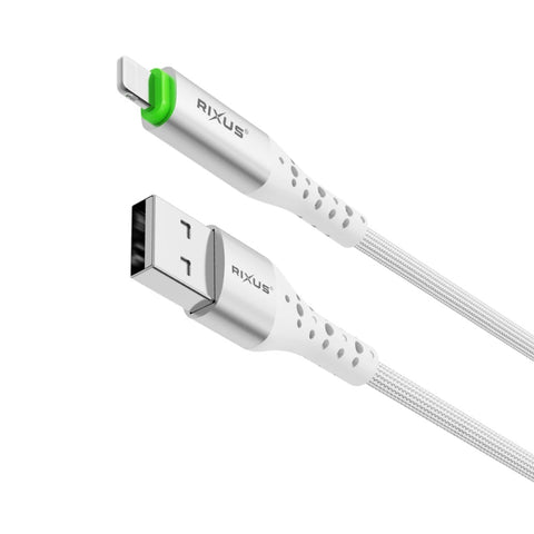 Câble USB-A vers Lightning à déconnexion automatique Rixus RXUC21AL blanc