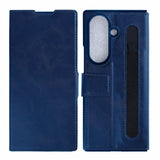 Étui portefeuille Rixus avec porte-stylo pour Samsung Galaxy Z Fold 7 bleu