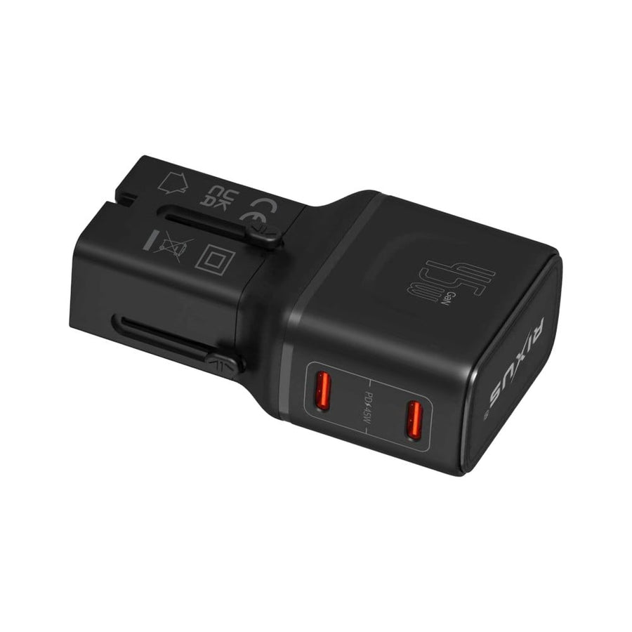 Chargeur Universel de Voyage 45W Rixus RXTA01 - Noir