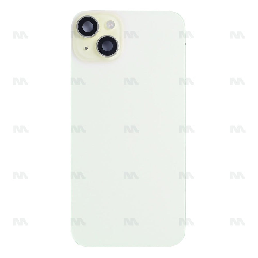 Vitre Arrière avec NFC, cadre de caméra agrandi pour Apple iPhone 15 Plus - Jaune - Reconditionné