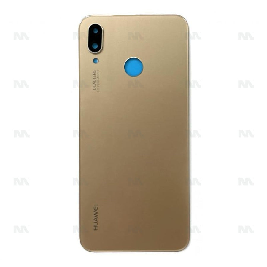 Vitre arrière pour Huawei P20 Lite avec objectif – Platine Or – Original