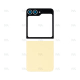 Ensemble de coques arrière Samsung Galaxy Z Flip6 F741B avec lentille jaune OEM