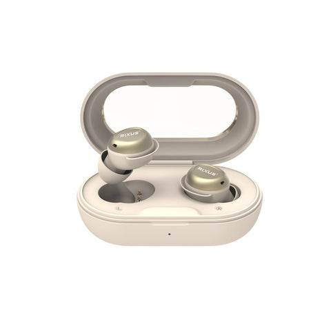 Écouteurs de sommeil Rixus RXBH14O avec réduction du bruit, blanc cassé