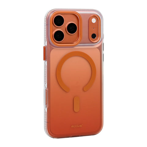 Coque Rixus Aero Shield Compatible MagSafe pour Apple iPhone 17 Pro, 18 Pro - Orange