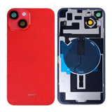Vitre Arrière avec NFC pour Apple iPhone 14 Plus, agrandir le cadre de l'appareil photo – Rouge – Compatible