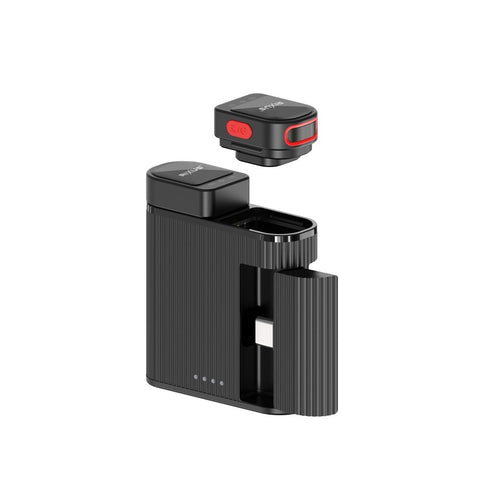 Microphone miniature sans fil Rixus RXMIC03 pour diffusion en direct et enregistrement vidéo – Noir