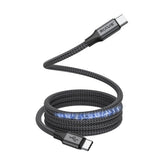 Câble de recharge magnétique Rixus RXUC66C USB-C vers USB-C 100 cm 60 W Noir