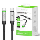 Câble USB-C vers Lightning à déconnexion automatique Rixus RXUC22L noir