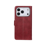 Rixus Bookcase pour Apple iPhone 17 Pro Max Rouge foncé