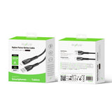 Câble de recharge Rixus RXUC37AL USB-A vers Lightning en nylon 30 cm noir