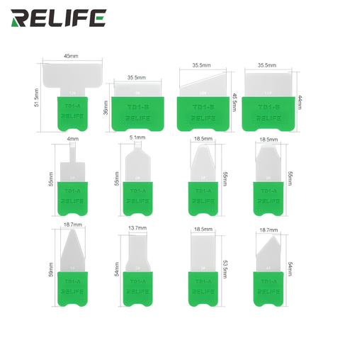 Ensemble de 12 lames de démontage RELIFE TD1 Pro
