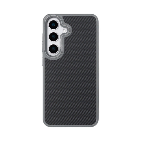 Coque Rixus Mag Carbon Compatible MagSafe pour Samsung Galaxy S26 - Gris Titane