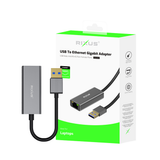 Carte réseau Gigabit USB 3.0 Rixus RXEA02 Connecteur USB vers RJ45 Gris