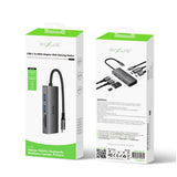 Adaptateur USB-C vers HDMI Rixus RXHU10 avec station d'accueil, gris