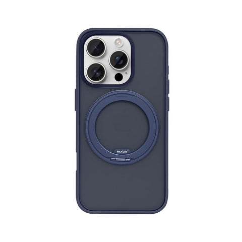Coque Rixus SnapGrip 360 avec Anneau Support pour Apple iPhone 16 Pro - Bleu