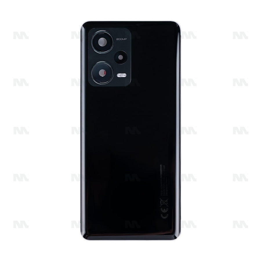 Vitre arrière pour Xiaomi Redmi Note 12 Pro Plus avec objectif - Noir obsidienne - OEM