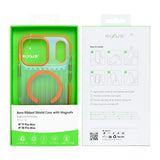 Coque Rixus Aero Ribbed Shield Compatible MagSafe pour Apple iPhone 17 Pro Max, 18 Pro Max - Orange