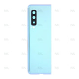 Vitre arrière pour Samsung Galaxy Fold 5G F907B avec espace pour objectif, argent, Original