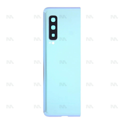 Vitre arrière pour Samsung Galaxy Fold 5G F907B avec espace pour objectif, argent, Original
