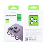 Protection métallique Rixus pour appareil photo en verre trempé pour Apple iPhone 12 Pro Max argenté