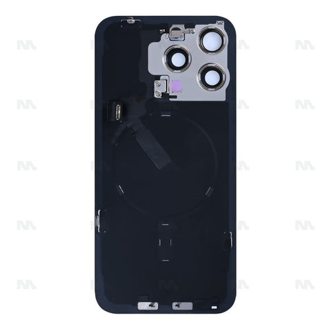 Vitre Arrière avec NFC, cadre de caméra agrandi pour Apple iPhone 15 Pro Max - Bleu titane reconditionné