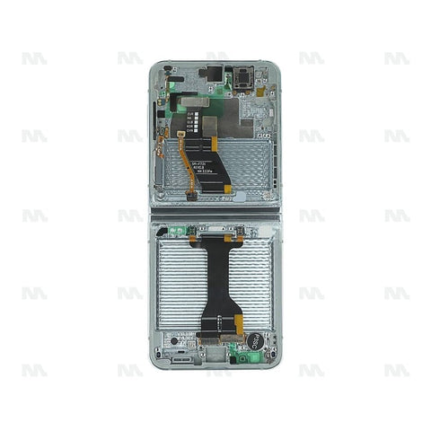 Chassis + Ecran Officiel Service Pack + Vitre pour Samsung Galaxy Z Flip5 F731B - Menthe