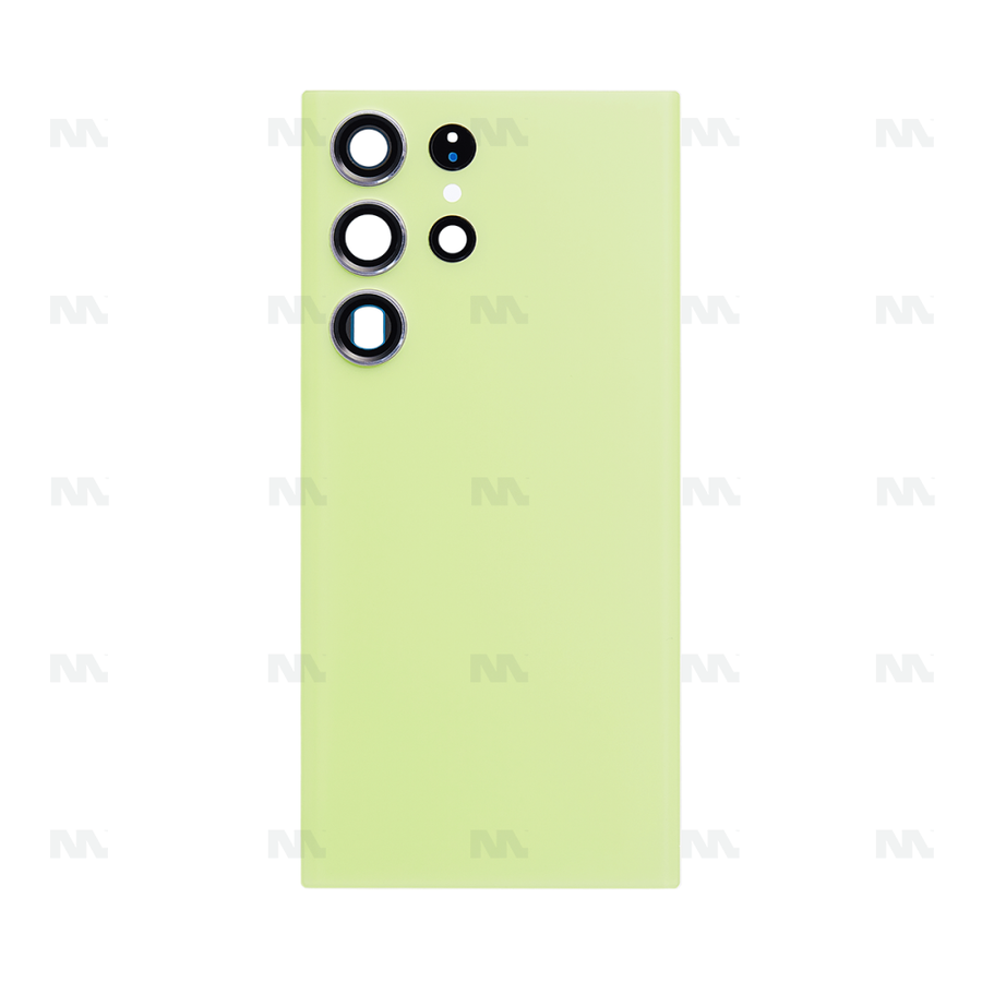 Vitre arrière pour Samsung Galaxy S23 Ultra S918B avec lentille Lime OEM