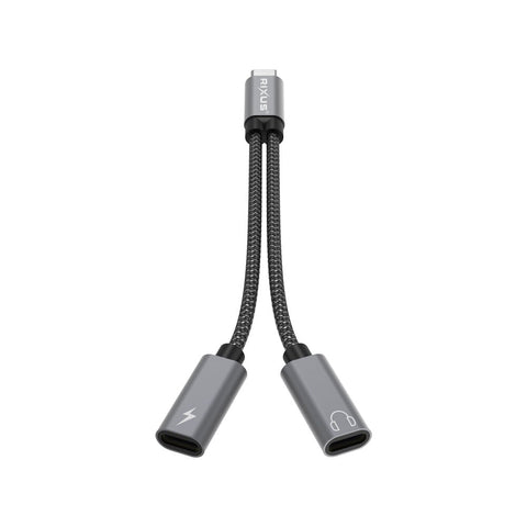 Répartiteur USB-C Rixus RXMU71 15 cm gris sidéral