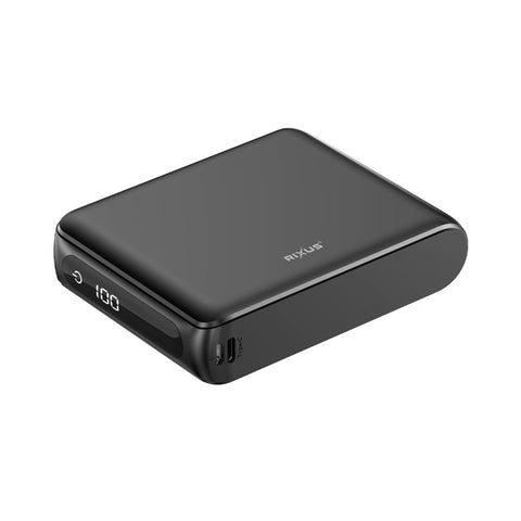 Batterie externe compacte Rixus RXPB25 avec écran numérique 20 000 mAh - Noir