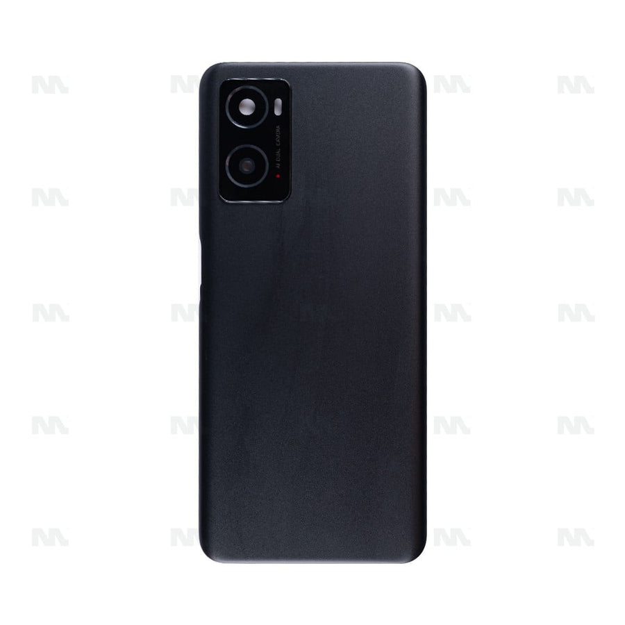 Vitre arrière Oppo A76 avec objectif noir brillant OEM