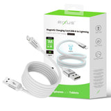 Câble de recharge magnétique Rixus RXUC59AL USB-A vers Lightning 1 m 10 W blanc
