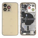 Boîtier pour Apple iPhone 13 Pro avec petites pièces, couleur or, OEM