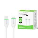 Câble de recharge rapide Rixus RXUC13L USB-C vers Lightning 30 cm blanc