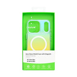 Coque Rixus Aero Neon Shield Compatible MagSafe pour Apple iPhone 17 Pro Max, 18 Pro Max - Blanc