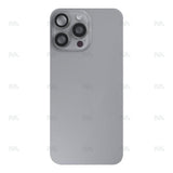 Vitre Arrière avec NFC, cadre de caméra agrandi en titane naturel reconditionné pour Apple iPhone 15 Pro Max
