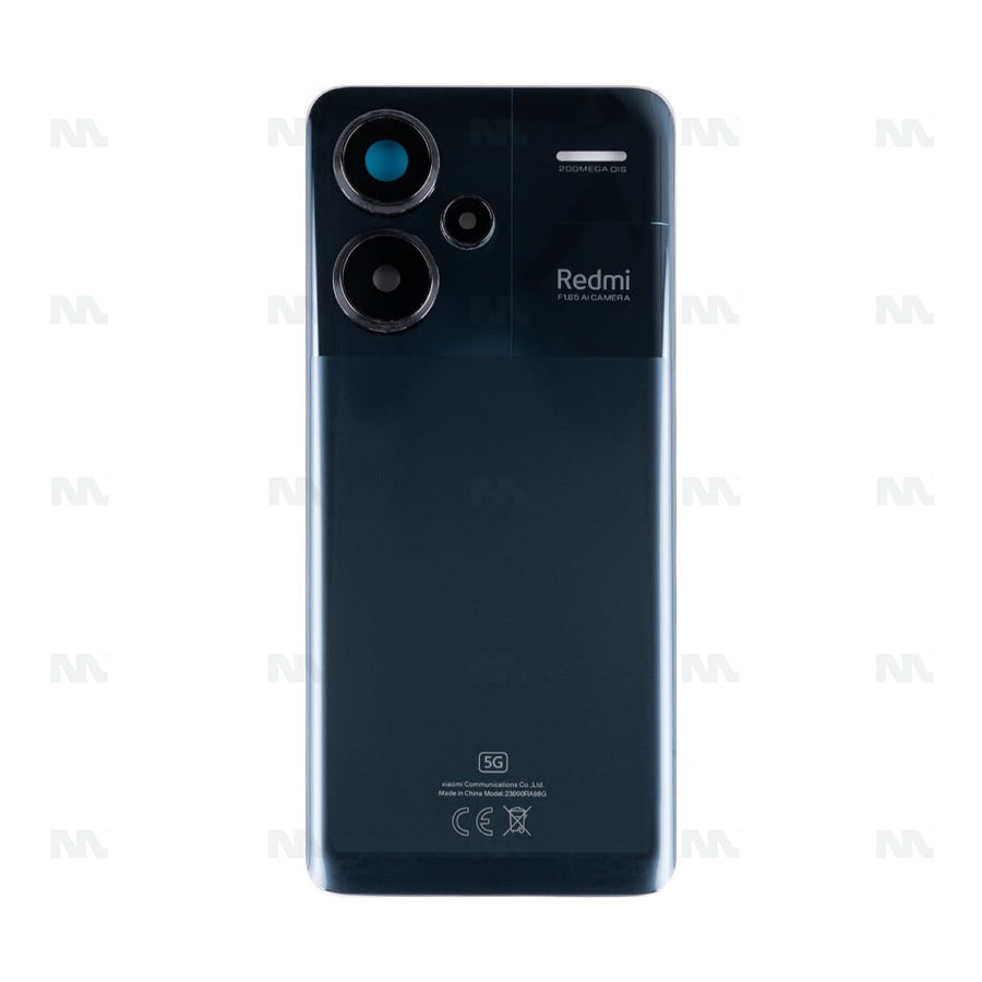 Vitre arrière pour Xiaomi Redmi Note 13 Pro Plus 5G avec objectif, noir nuit, OEM