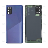 Vitre arrière pour Samsung Galaxy A31 A315F avec prisme pour objectif, couleur bleu écrasé, OEM
