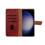 Bibliothèque Rixus pour Samsung Galaxy S23 Rouge foncé