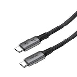 Câble Rixus RXUC02 USB-C 4.0 vers USB-C, 1,8 m, 240 W, gris