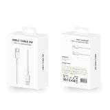 Câble de recharge rapide pour iPhone US6002M USB-C vers Lightning 200 cm blanc