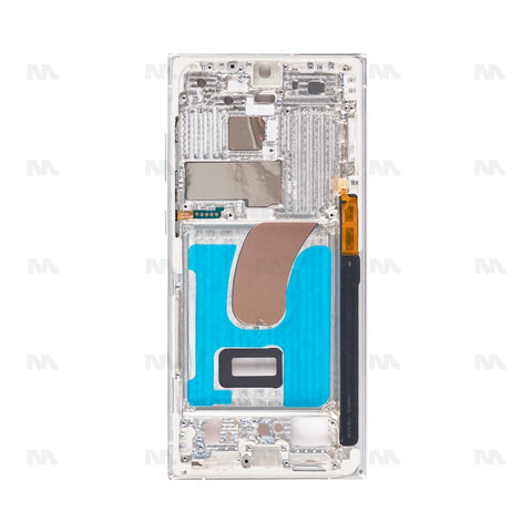 Cadre central pour Samsung Galaxy S23 Ultra S918B – Crème – OEM