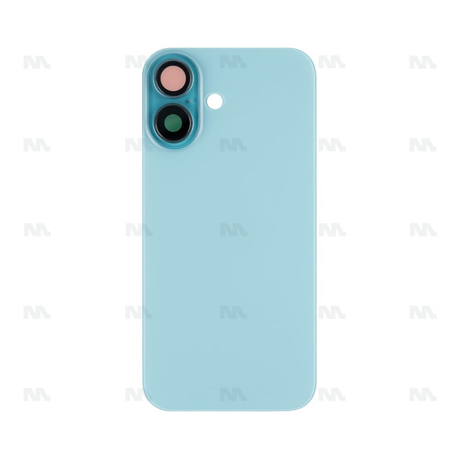 Vitre Arrière sans NFC pour Apple iPhone 16, bloc complet de caméra agrandi compatible avec Teal