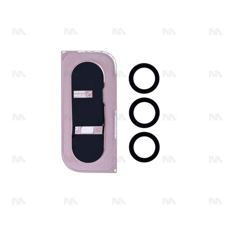 Couvercle d'objectif pour appareil photo Samsung Galaxy S21 5G G991B, rose doré