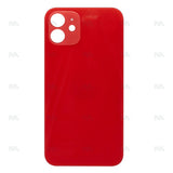 Vitre Arrière Grand Trou Compatible pour Apple iPhone 12 - Rouge