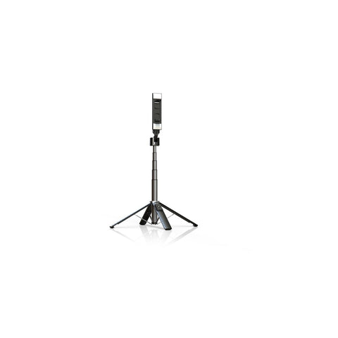 Perche à selfie en aluminium Rixus RXSF08 avec double éclairage LED noir