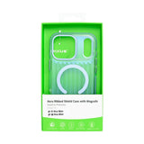 Coque Rixus Aero Ribbed Shield Compatible MagSafe pour Apple iPhone 17 Pro Max, 18 Pro Max - Glacier