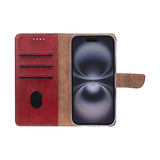 Rixus Bookcase pour Apple iPhone 17 Rouge foncé