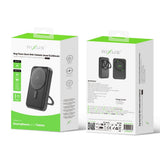 Batterie externe Rixus RXPB71B MagSafe 10 000 mAh avec support pliable - Noir